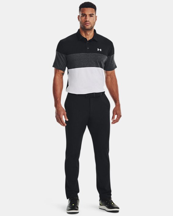 Men's UA Playoff 2.0 Blocked Polo in Black image number 2